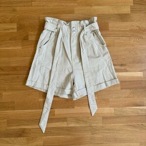 Women's Tan High-Waisted Shorts